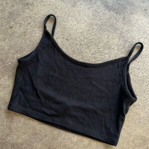 JOAH BROWN STRAPPY CROP TANK
